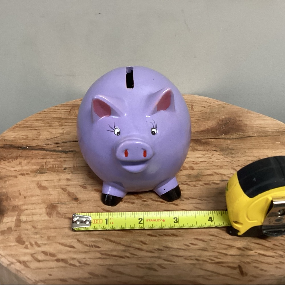 🟣 Purple Piggy Bank in Like New Condition - Cute & Colorful - Picture 14 of 15